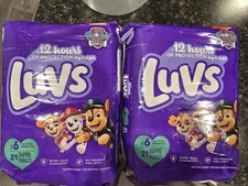 Two Packs Luvs Pro Level Leak Protection Size 6 Diapers 21 Count Ea Discontinued