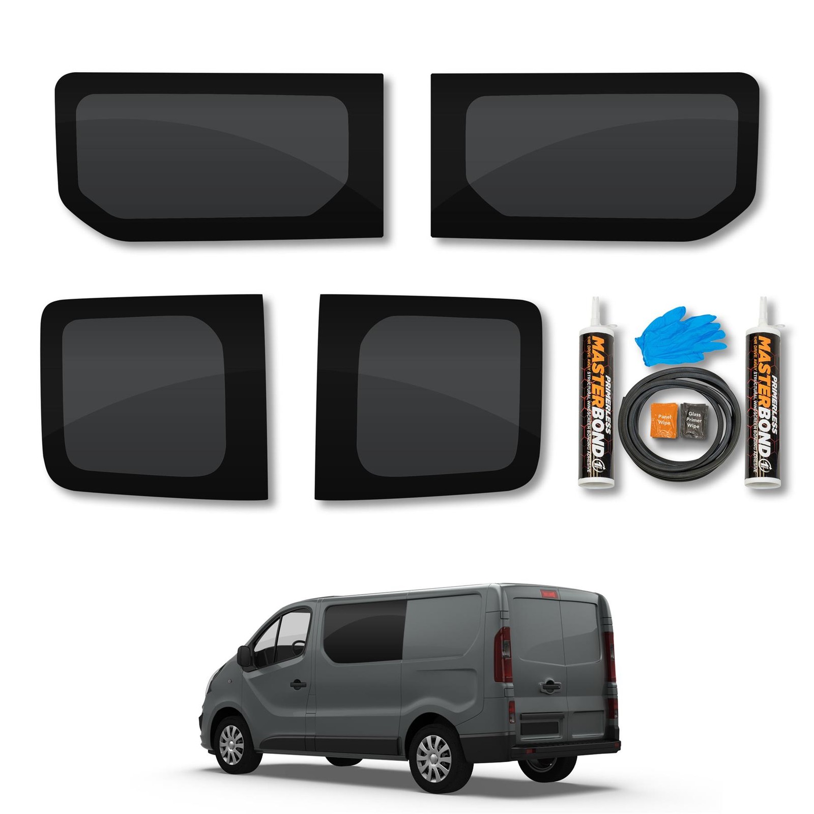 Fiat Talento 2016-20 Fixed Driver & Passenger With Rear Windows With Fitting Kit