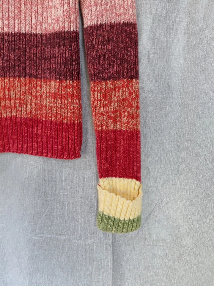 Suéter Top Fiorlini International Rayas Acanalado Cuello Tortuga L Multicolor Ajustado Foto 4 de 4