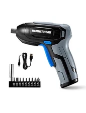 4V Max Cordless Screwdriver with 200 RPM and 9 Bit Accessories – Home Essential