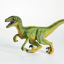 Large Dinosaur Toy, 15.6 inch Velociraptor Figure, Realistic with Movable Jaw, E