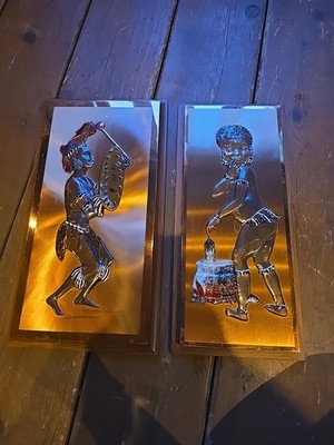 RARE pure Copper 2 Pack Wall Art Dancing Warrior