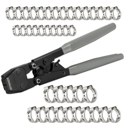 PEX Crimping Tool Crimper for Stainless Steel Clamps 3/8"-1" 40pcs Crimp Rings