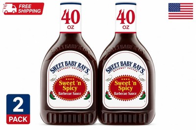 Sweet Baby Ray's Sweet n Spicy Barbecue Sauce 40 oz Bottles Pack of 2-free ship