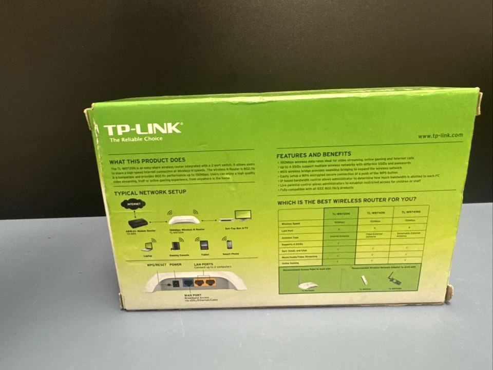 TP-Link 150 Mbps 2-Port Wireless N Wi-Fi Router White Model TL-WR720N - Image 3 of 4