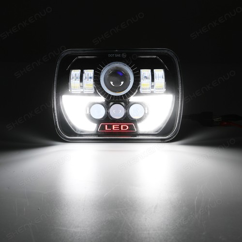 Faro cuadrado LED para Jeep Wrangler 1987-2005 5x7 7X6" H6014/H6052/H6054 - Imagen 11 de 17