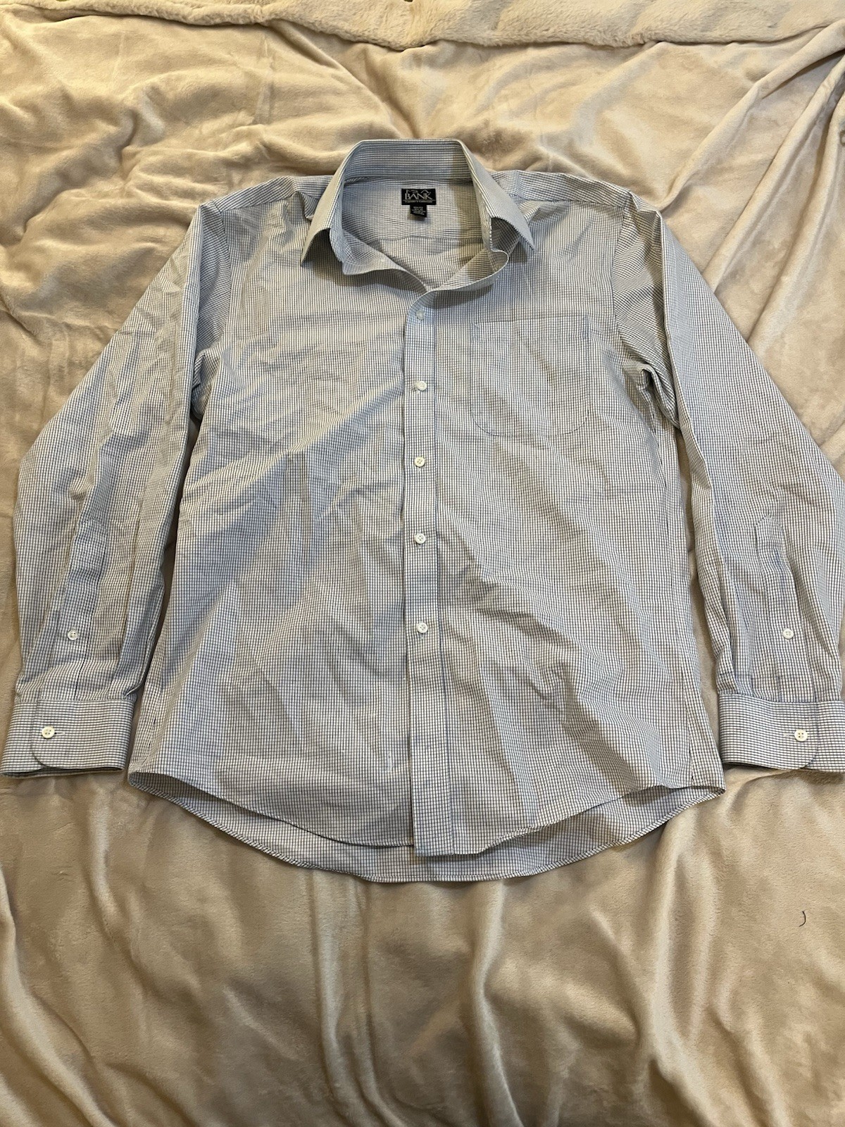 Jos A Bank Men’s Striped Traveler Button Down Men's Size 15 1/2-33 Slim Fit
