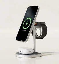 3-Point Power 3 in 1 Charging Station for Apple, KU XIU X85 Aluminum Alloy Black