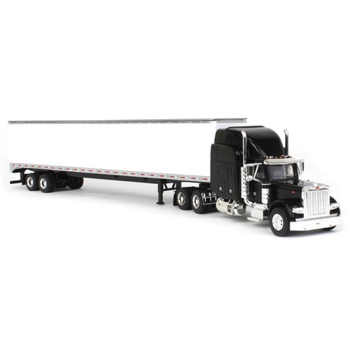 1/64 Black Peterbilt 379 w/ Sleeper & 53' Trailer w/ Single Rear Door 32979 - Picture 2 of 5