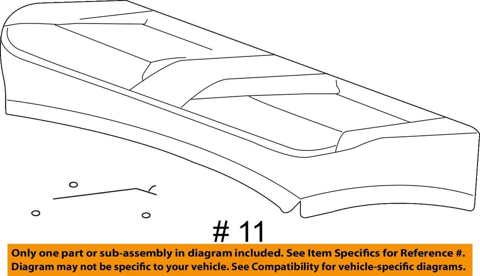 适合 2009 - 2010 雪佛兰 COBALT 盖 ASM R/SEAT CUSH *GRA 15890686 - 全新原始设备制造商 — 第 3/3 张图片