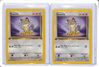 (2) Lot 1999 Pokemon Jungle Meowth 1st Edition #56/64