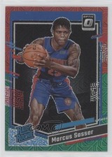 2023 Donruss Optic Rated Rookie Choice Red & Green Prizm Marcus Sasser #242 14t3
