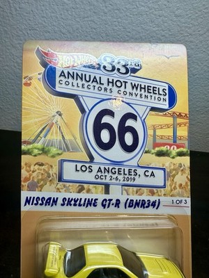 Hot Wheels 33rd LA Convention Nissan Skyline GT-R BNR34 Yellow