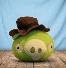 RARE 2012 Angry Birds 6" Cowboy Hat Pig Plush - No Mustache Variant Commonwealth
