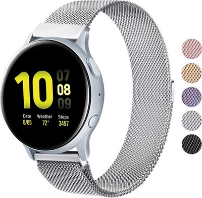 20mm Stainless Steel Strap Compatible with Galaxy Watch Active 2, 4, 5