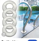 6 Pack Stainless Steel Pool ladder Handrail Escutcheon Hand Rail Cover 1.5” — photo 2