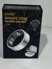 LIVUP. SMART RING HEALTH TRACKER. Silver. Size 7. BRAND NEW.