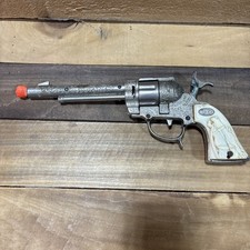 Vtg 1950's LESLIE HENRY Gene Autry 44 TOY cap gun revolver plastic ivory grip