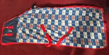 78" CHALLENGER Horse WEAR - FLEECE COOLER Blanket #4343 Blue, Grey, Red NEW