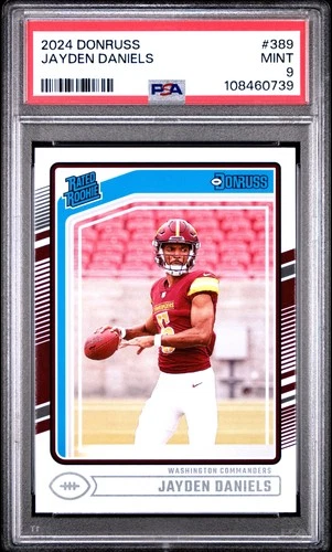 2024 PANINI DONRUSS #389 JAYDEN DANIELS ROOKIE RC PSA 9