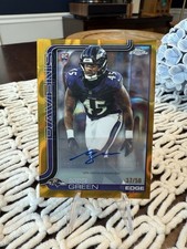 2025 Topps Chrome Football Mike Green Rookie Gold Wave  Auto /50 Ravens