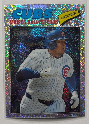 Moises Ballesteros [Silver Sparkle Chrome] #247 2026 Topps Heritage card