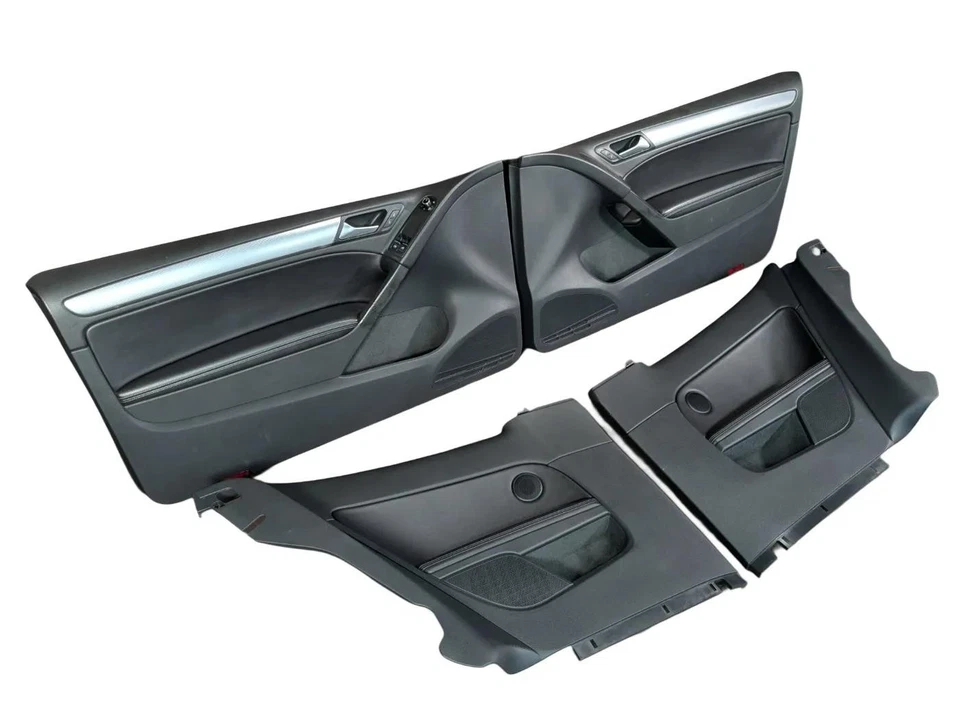 2010-2014 年大众高尔夫 GTI 黑色皮革门板带铝装饰 2 门 — 第 2/4 张图片
