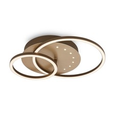 Briloner LED Deckenleuchte Braun-Gold 40x30cm Memory Schwenkbar Frame & Dots 26W