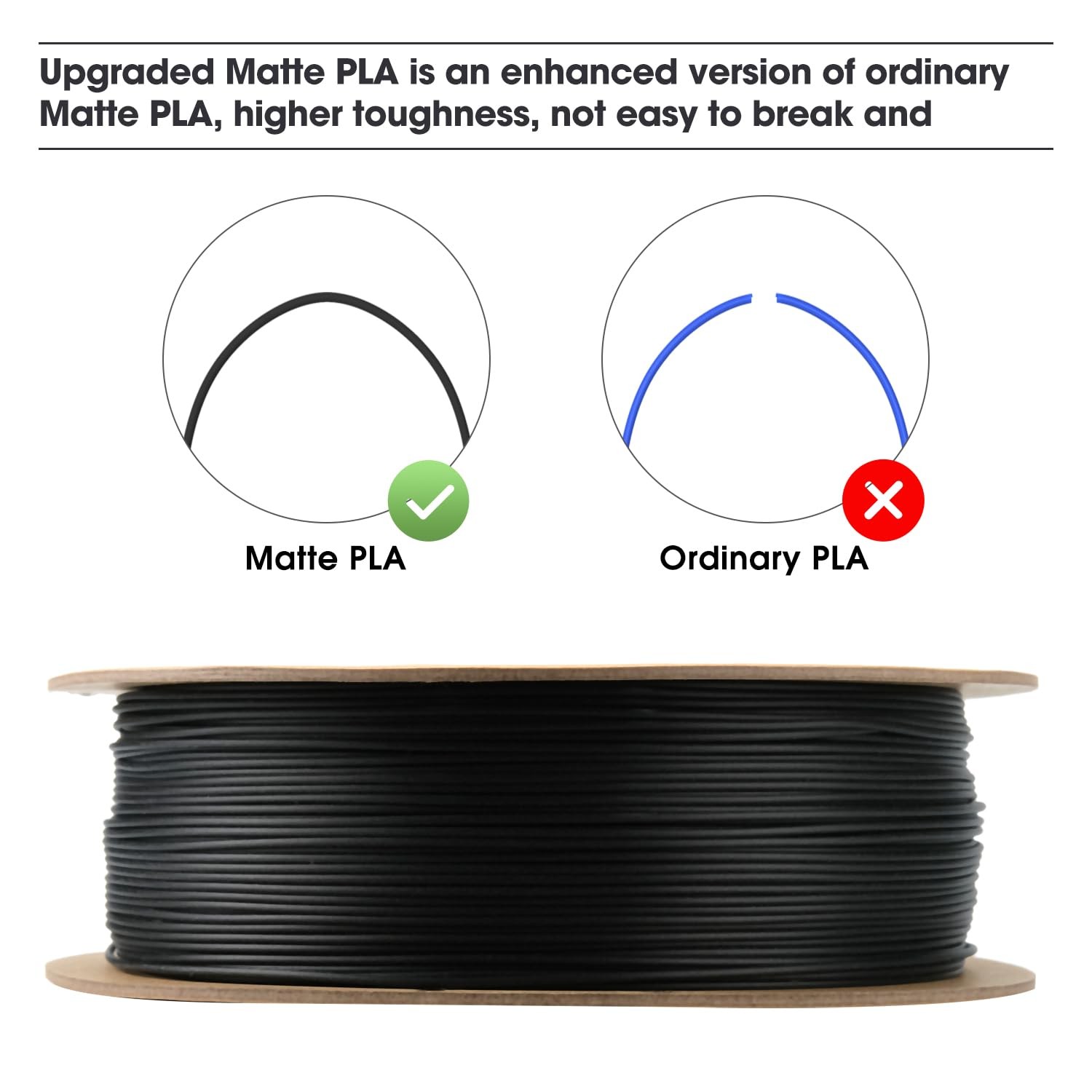 ESUN PLA Filament 1.75mm Dunkel Schwarz 1kg Spule 3D Drucker - Bild 3