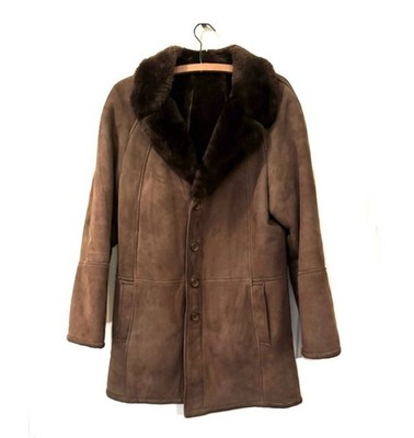 Beautiful Vintage Cocoa Spanish Shearling 3/4 Coat *EVC