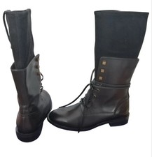 Stuart Weitzman Black Ankle Boots Leather Suede 36