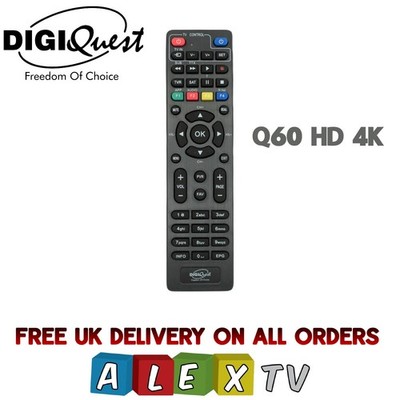 Digiquest Q60 HD 4K Tivusat Original Ersatz RCU Fernbedienung Mobilteil