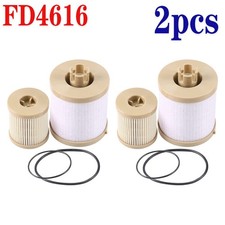 2Pack For 03-07 Ford 6.0L Powerstroke Diesel Oil Fuel Filter FD-4616