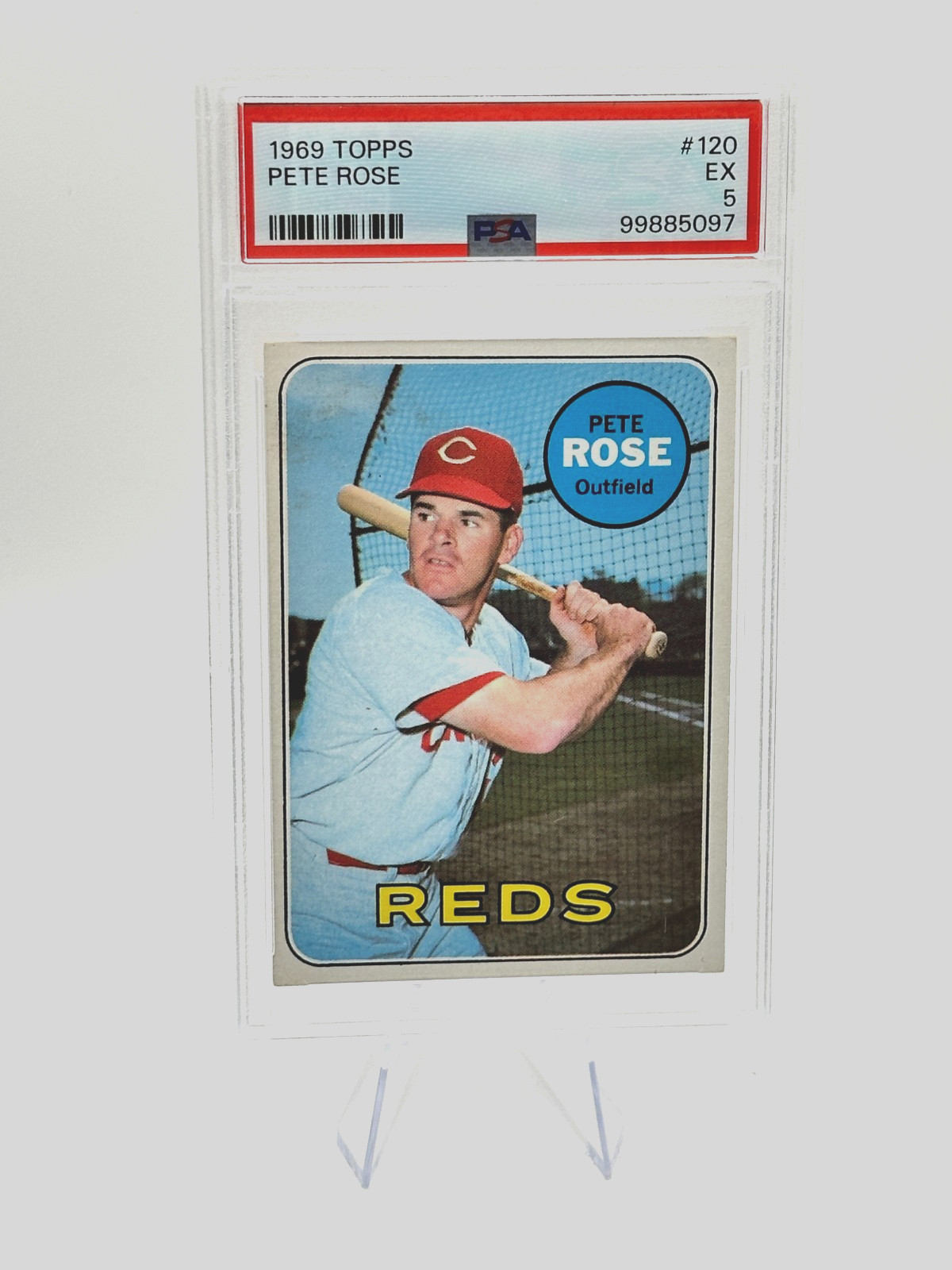 1969 Topps Pete Rose #120 PSA 5 EX Cincinnati Reds Vintage MLB HOF Star