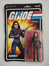 Super7 ReAction: GI Joe Cobra Baroness 3.75" Action Figure New On poor card