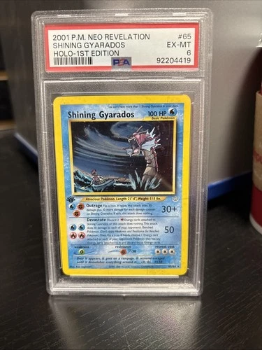 2001 POKEMON NEO REVELATION #65 SHINING GYARADOS HOLO 1st Edition PSA 6