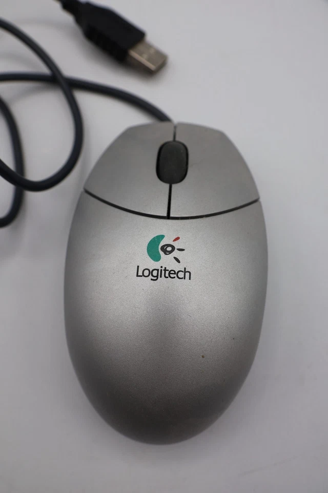 Vintage Logitech M-UV55a Wired Mouse USB 830695-0000 Tested & Working - Image 2 of 4