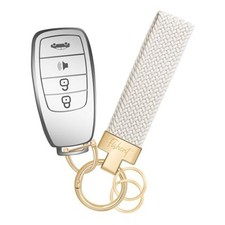 Stretchy Car Keychain, Nylon Braided Cool Key Chain for Women Men, Starlight