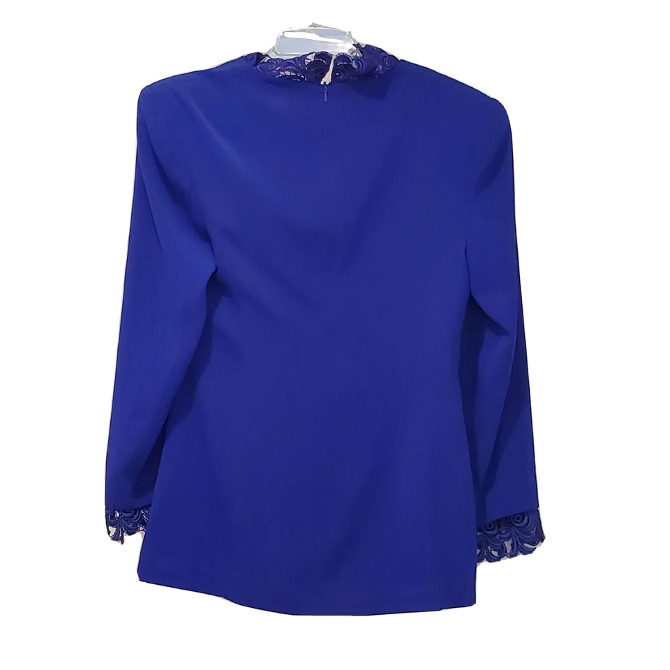 Traje Falda Daymor Couture Púrpura Para Mujer Talla 8 Adornado Encaje Triacetato En muy buen estado  Foto 4 de 4