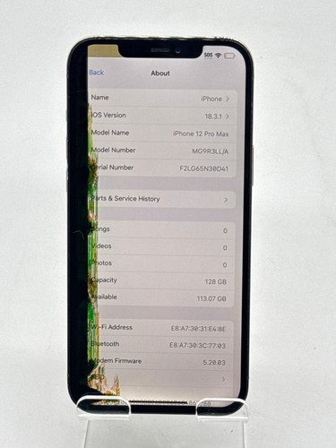 T-Mobile Apple iPhone 12 Pro Max MG9R3LL/A A2342 128GB Gold Bad LCD - Zdjęcie 6 z 12