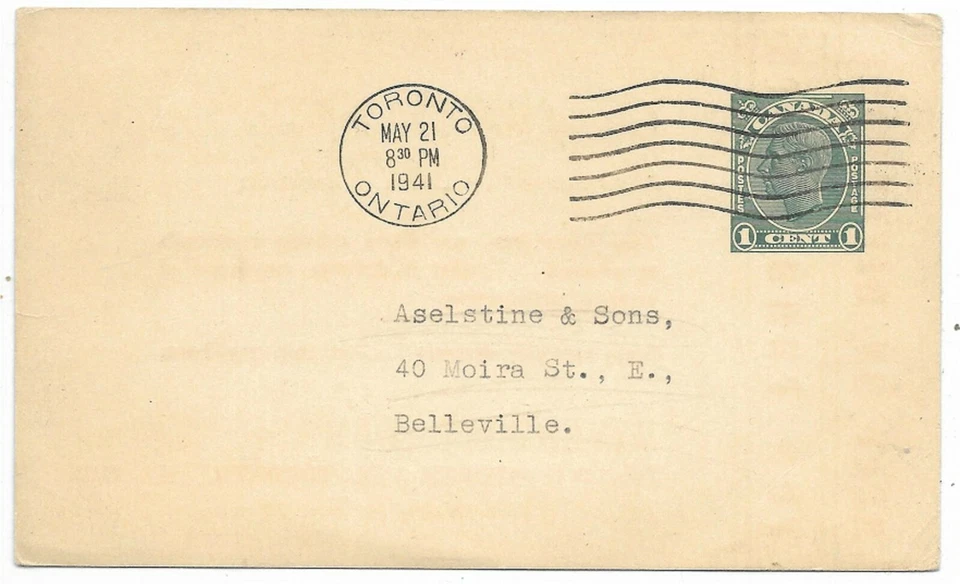 Riverdale Garage Toronto Ontario Advertising Stationary Post Card Circa 1941 - Image 2 of 3