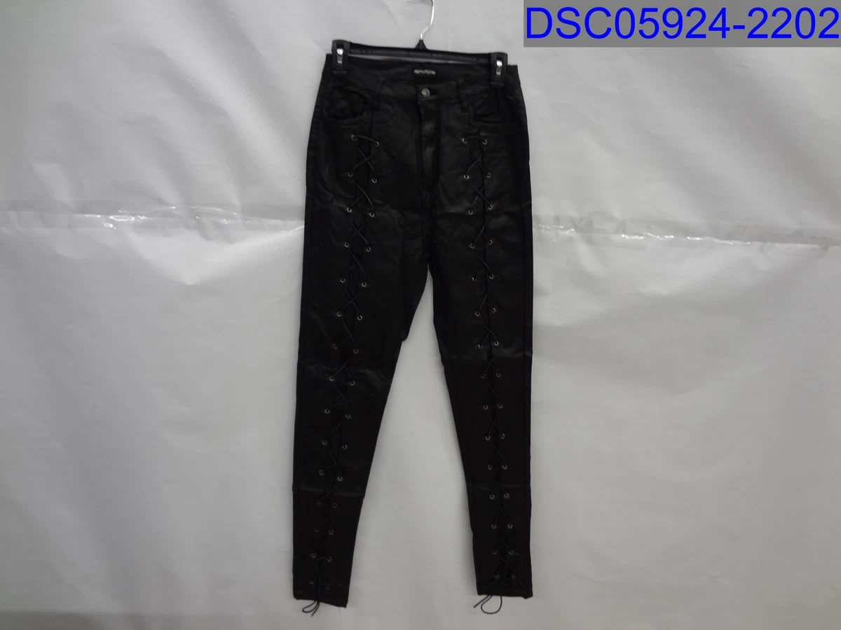 Lace up hotsell front black jeans