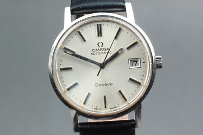 Vintage 1973 OMEGA Geneve 166.0163 Cal.1012 Automatic Date 35mm