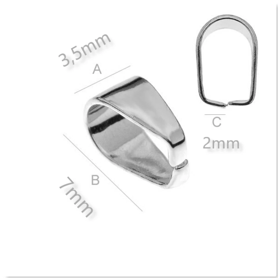 KETTENSCHLAUFE 925er SILBER 2/5/10 Stck. VERBINDER COLLIERSCHLAUFE - Bild 3 von 3