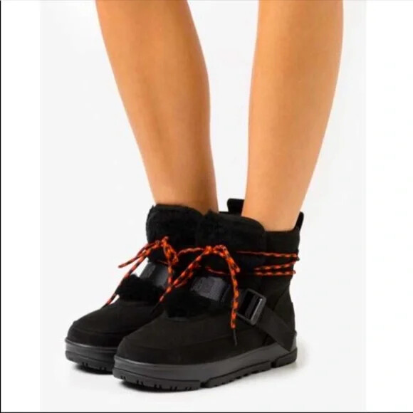 UGG Women's Black Classic Weather Hiker Ankle Short Boots Shoes Multi Size  NEW