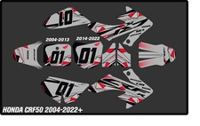 HONDA CRF50 GRAPHICS KIT DECALS THICK AND HIGH GLOSS