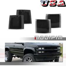 Smoked Front Corner Side Marker Light Set For 94-00 Chevy&GMC C/K Pickup Trucks