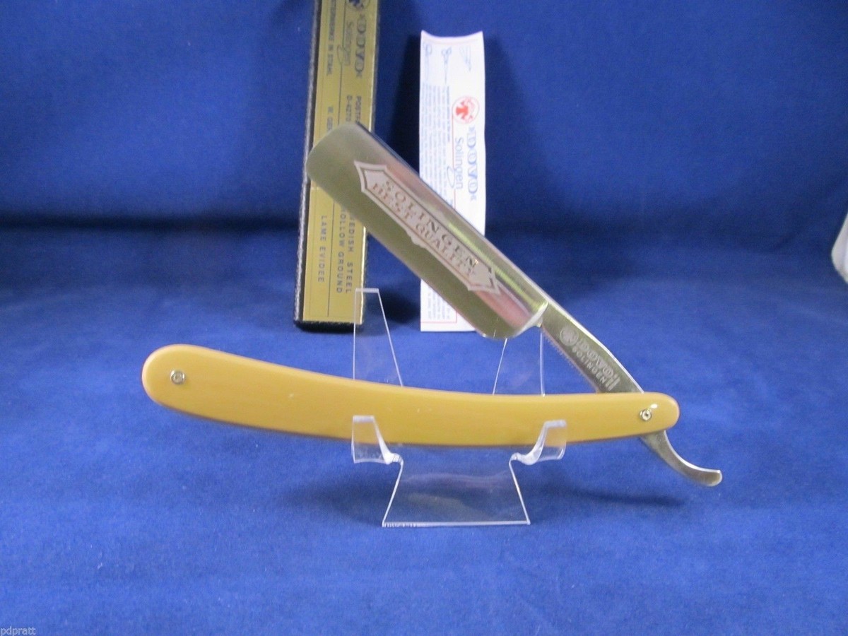 Dovo 5/8 Blonde Solingen Germany Straight Razor With Blade Etch