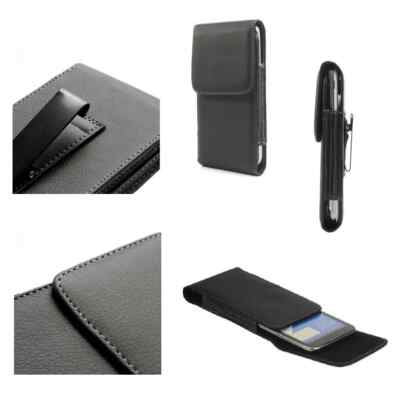 für BQ 5514G STRIKE POWER (2019) Gürteltasche Holster Etui Metallclip Kunstle...