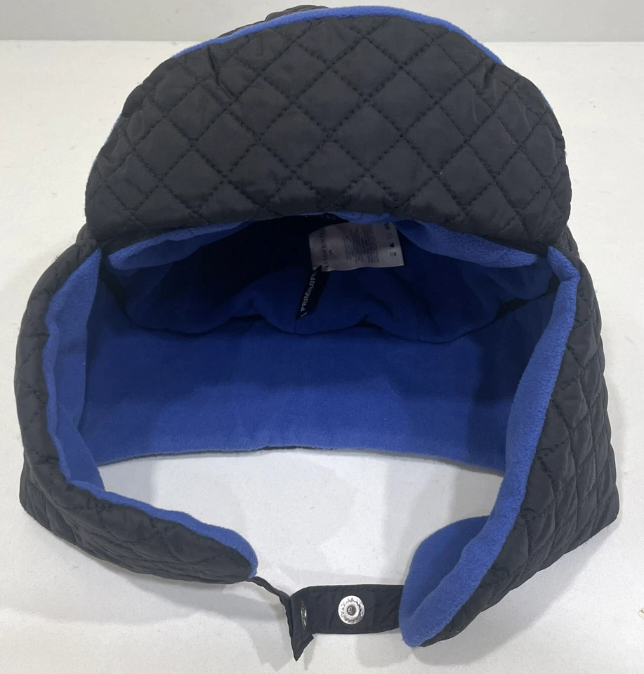 Sombrero Trampero Lands End Negro Azul Forrado Permaloft Para Hombres L/XL BONITO Foto 3 de 4